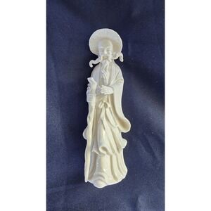 Vintage Ardalt Japan Lenwile China White Glazed Sage Immortal Figurine 7 inches